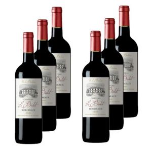 VIN ROUGE Le Bedat - Lot 6x Vin Rouge Bordeaux Le Bedat AOC / HVE - Bouteille 750ml