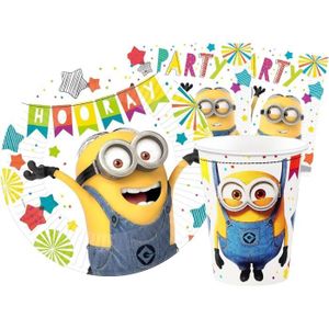 KIT DE DECORATION Kit Minions Fête D'Anniversaire Écolo (16 Assiette