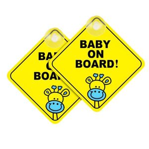 Autocollant personnalisé avec le nom du bébé à bord de la voiture,  ventouse, pour le style de la voiture, panneau d'avertissement, en PVC