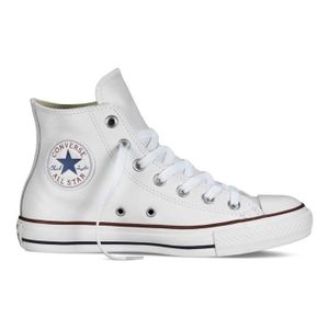 converse femme basse cuir blanc