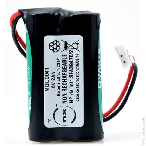 PILES Batterie lithium 2x AA CR 2S1P ST1 6V 2Ah JST