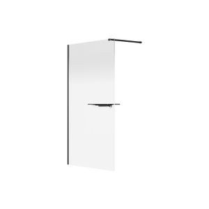 Porte-Serviettes MSV Pour Douche Ou Porte - Métal Noir, Sans Percage