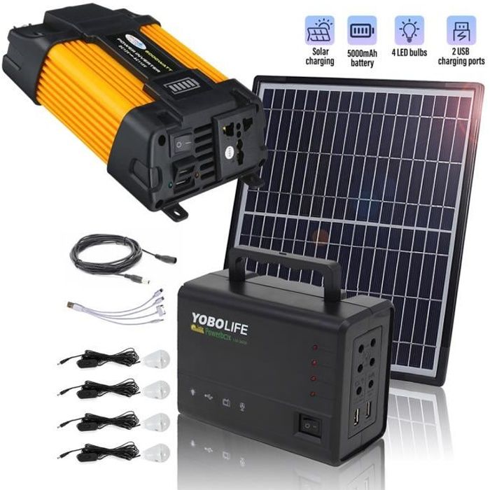 SWAREY 1000W Generateur Electrique Portable avec Panneaux Solaires Pliables  100W Générateur Solaire Autonomie extra Longue - Cdiscount Bricolage