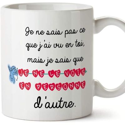 Mug Les Fous Du Volant - Tasse à Café 325ml En Céramique Blanche - Neuf