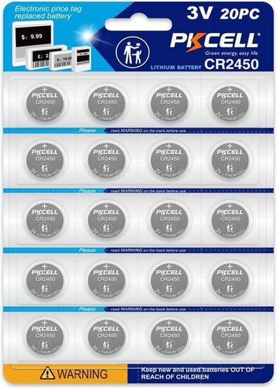 Piles Bouton CR2450 Lithium 3V - Lot De 6, Pour Télécommandes Voiture, Montres, Etc. - 6