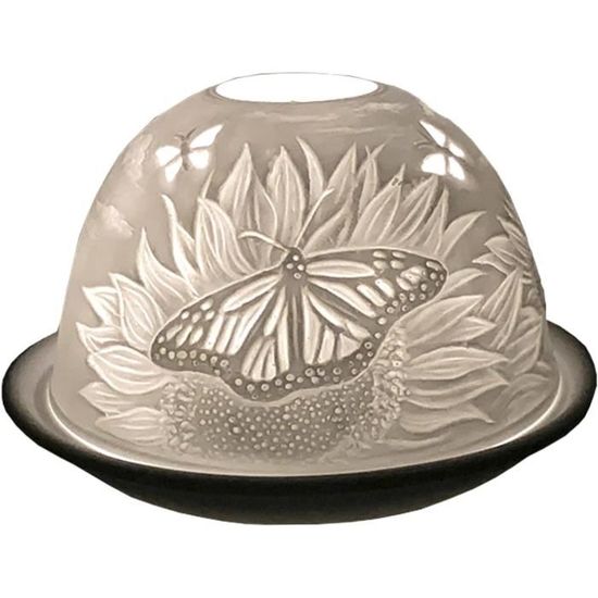 Photophore Éléphant En Porcelaine - Projection 3D, Motif Éléphant - Décoration Lumineuse Avec Bougie LED - Cadeau Déco