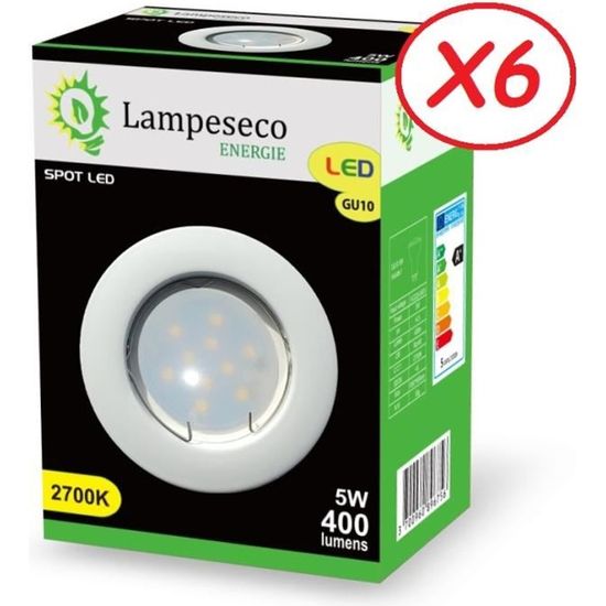 Ampoule Led Spot GU10 5W Blanc Lumière Du Jour - Eclaire Comme 50W Halogene 120 1889941