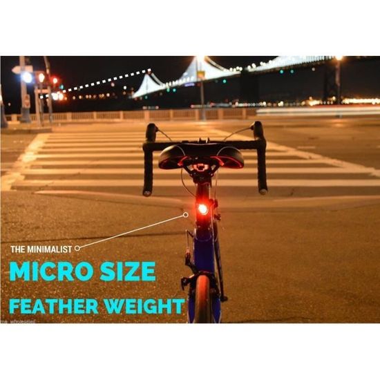 USB Charge Laser Motif Nuit Équitation Vélo Vélo Vélo LED Signal Lumière Sécurité Avertissement