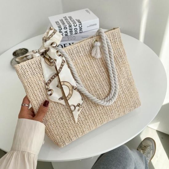Sac plage paille online