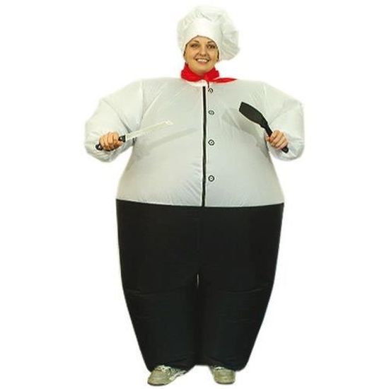 Costume gonflable de Cuisinier - PLAYTASTIC - Taille universelle - Noir