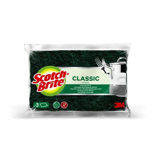4 Éponges Abrasives Scotch Brite - Pour Nettoyage Salle De Bain Ou Cuisine