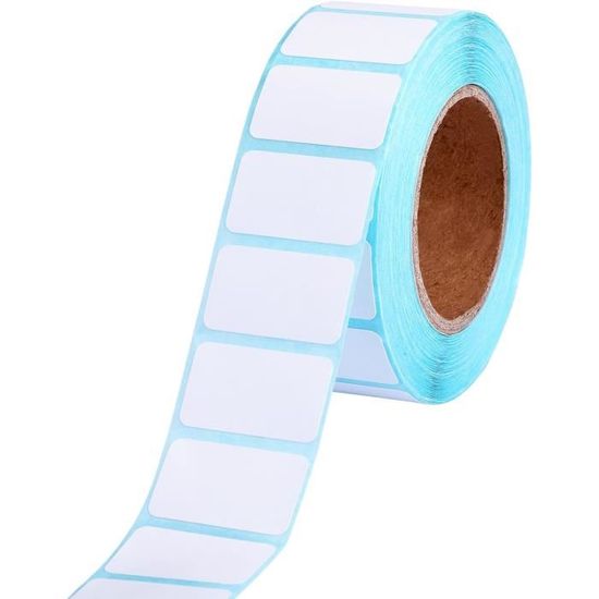 FINDAT 160 étiquettes Autocollantes Vinyle - Adhésifs Amovibles Bureau Maison 76x25mm Bleu