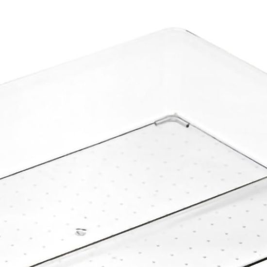 Uinfhyknd Lot De 4 Plateaux De Rangement Transparents En PET