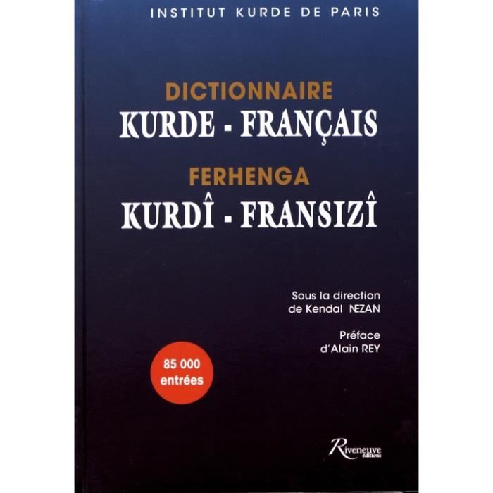 Dictionnaire Kurde Francais Achat Vente Livre Parution