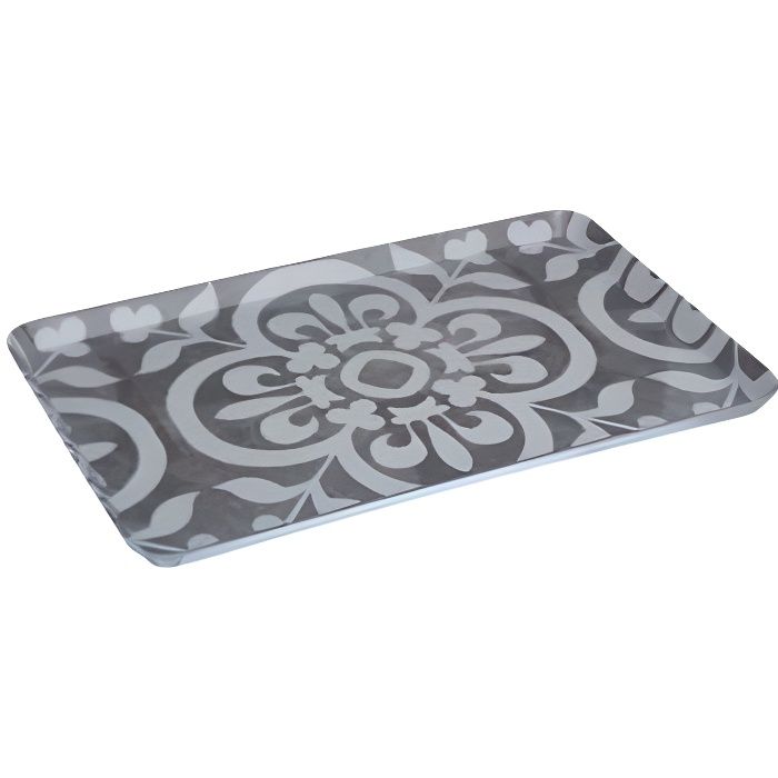 Plateau Isalyne - 45 x 30 cm - Mélamine 45 cm Gris