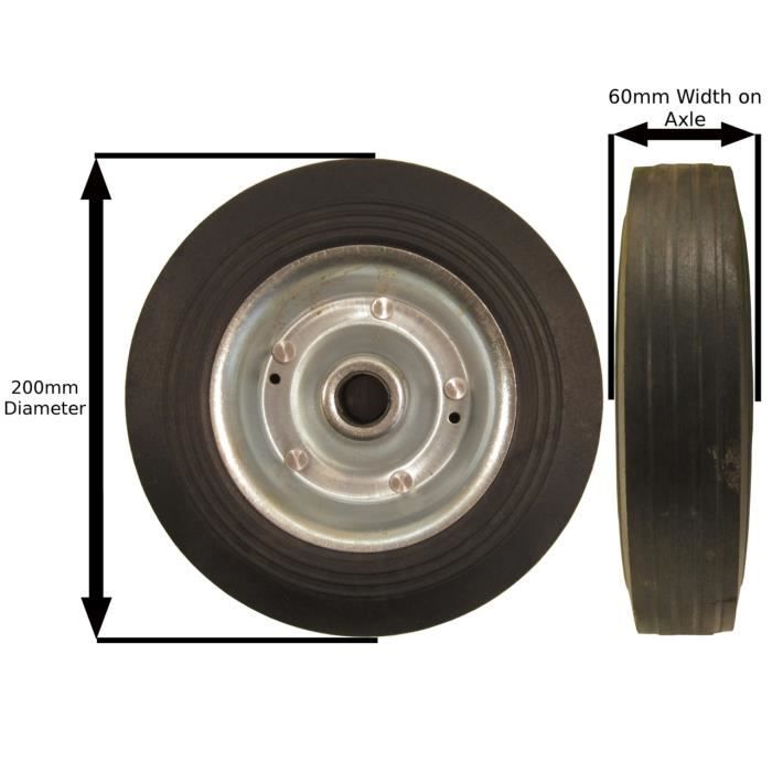 Remplacement de l'acier 200 mm Roue jockey TR020