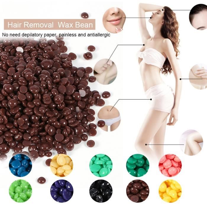 100g Chauffe Cire Perle Pastille Épilation Sans Bande Corps Bikini Pédicure Odeur Chocolat - BOH HB046 -VIE