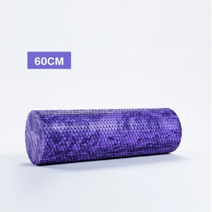 60CM-Rouleau de mousse de Yoga de nuage irisé de bloc de Pilates rouleau flottant à haute densité-violet