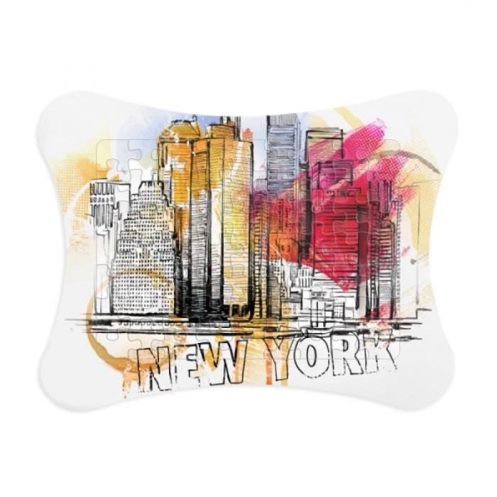 new york, États - unis d'amérique le dessin document cadre puzzle game de décoration d'intérieur cartes cadeaux.