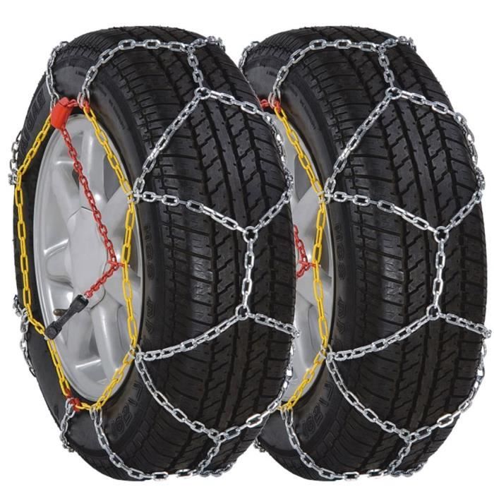 7875OK® Bon Lot de 2 Chaînes à neige roue voiture Design Moderne12 mm KN 185-70-13 175-70-14...