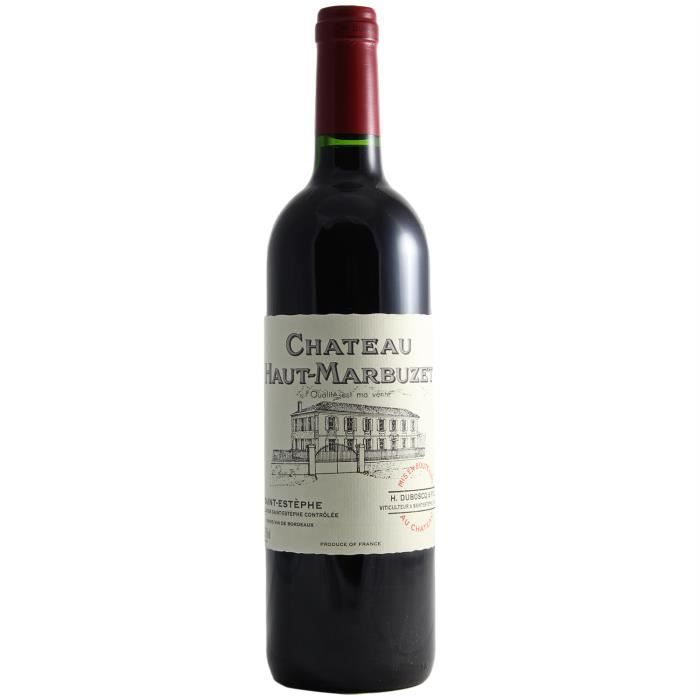 Château Haut-Marbuzet Saint-Estèphe Rouge 2019 - 75cl - Vin AOC Rouge de Bordeaux - Cépages Cabernet Sauvignon, Cabernet Franc, Merl