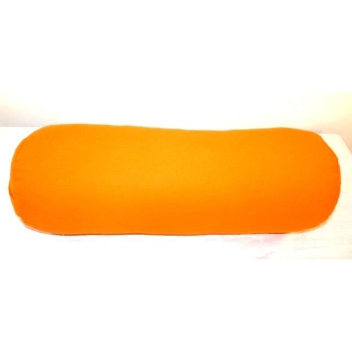 Coussin bolster de yoga orange