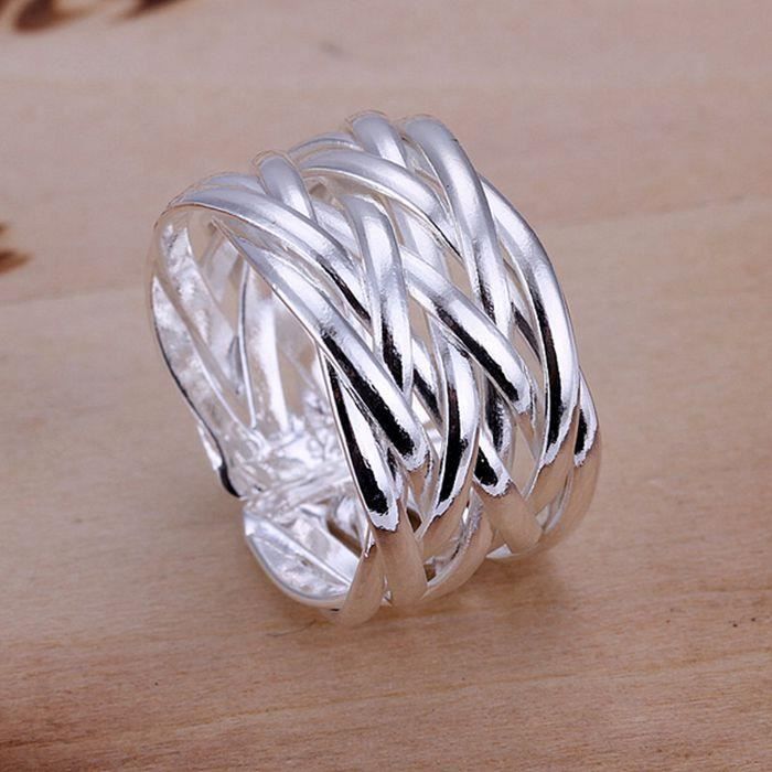 Bague Argent Femme Entrelacée