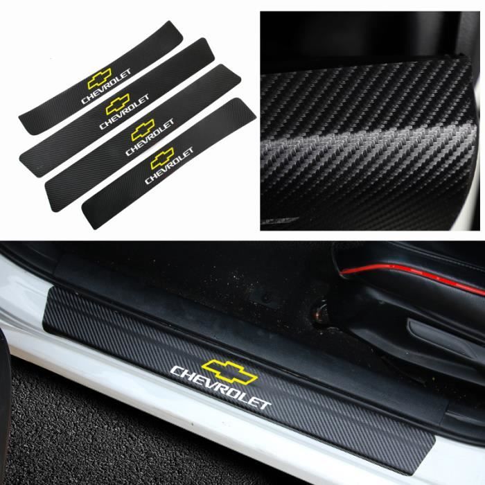 4 pièces en Fiber de carbone seuil de seuil de voiture autocollants seuil pour Chevrolet Cruze Captiva - Modèle: Or - ANQCCTB09049