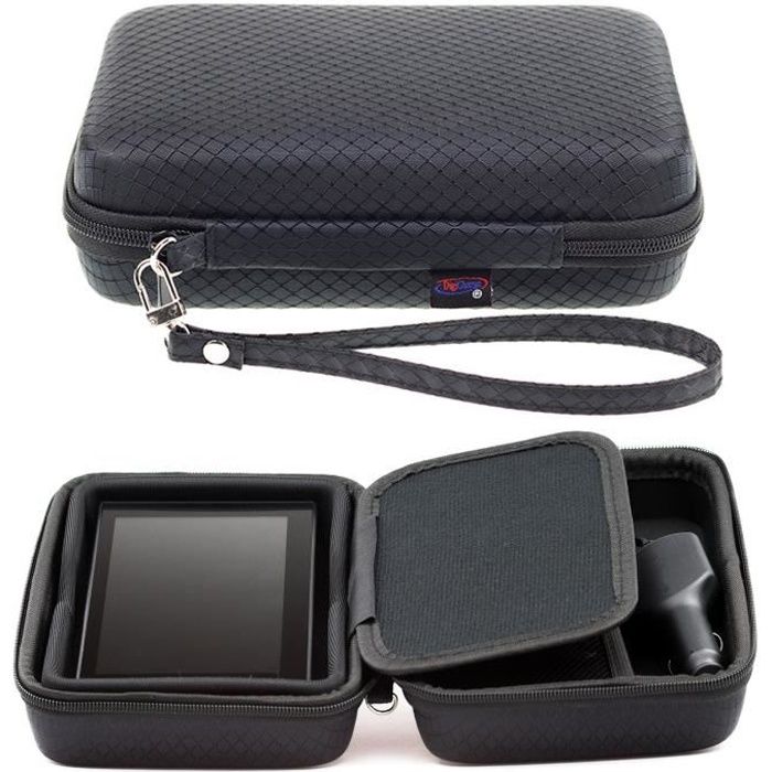 Digicharge® Noir Étui de transport Pour Garmin Drive 60LM 61 DriveSmart 60LM 60 LMT-S Avec compartiment pour accessoires