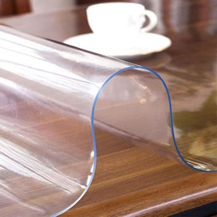 Nappe De Table Deirdre Agnes Nappe PVC impermeacuteable Transparent Table agrave Manger Tapis de Protection Salon Table Basse Na238