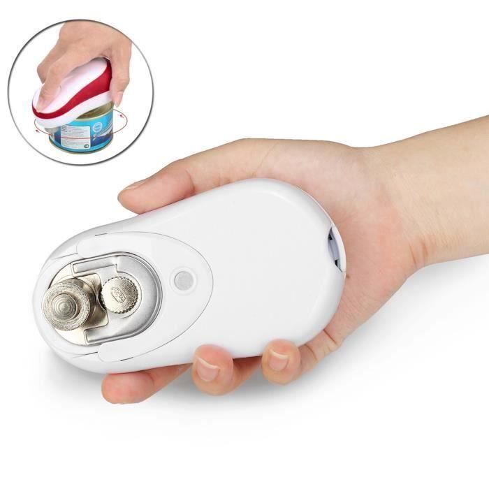 Ouvre Boîte Electrique Toune Arrêt Automatique 12x6.5cm Plastique Facile Pot Ouvrir