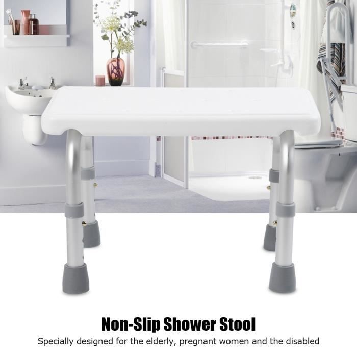 Rui DA®Siège de douche antidérapant de ménage Chaise tabouret de bain pour femme enceinte âgée Pour la salle de bains -petite et