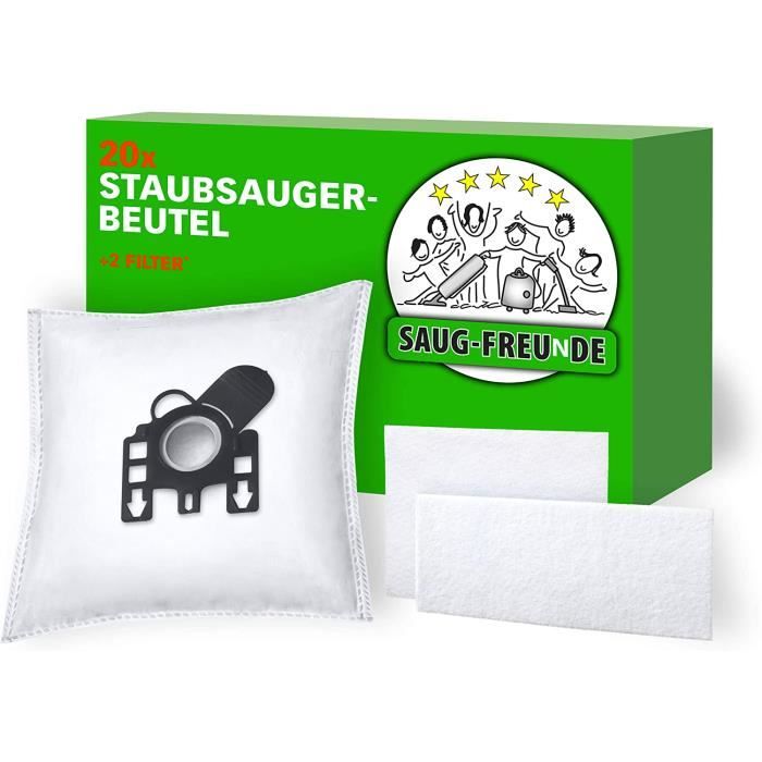 SAUGFREUnDE 20 Sacs daspirateur pour MIELE Classic C1 Baureihe C 1 EcoLine SBAG1 Complete C2 Baureihe C 2 Tango EcoLine SFAG1 S598