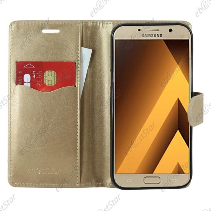 ebestStar ® Coque Portefeuille support Folio pour Samsung Galaxy A5 2017 A520F, Couleur Or - Doré