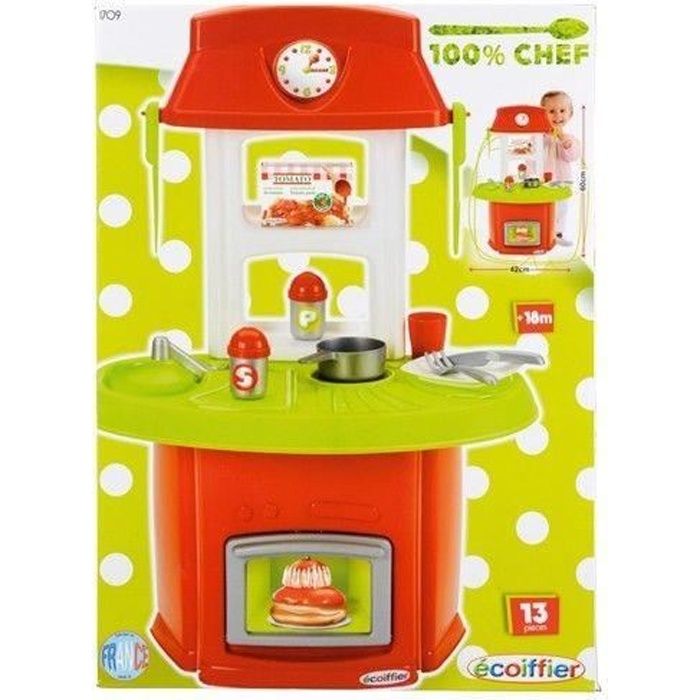 CUISINIERE DINETTE ENFANT FILLE +13 PCS CUISINE JEU JOUET CHEF EVEIL