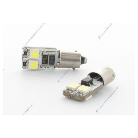 2 x AMPOULES 4 LEDS SMD CANBUS - H6W BA9XS