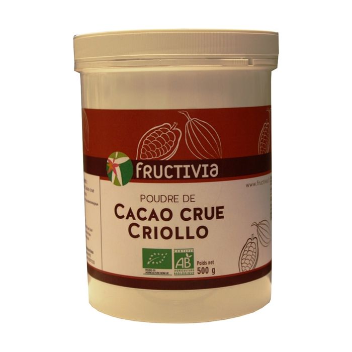 Poudre de cacao cru Criollo Bio 500g Fructivia