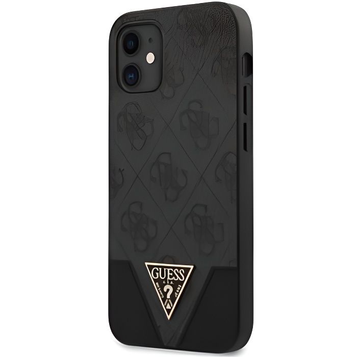 Coque Guess 4G Triangle pour iPhone 12 mini Gris