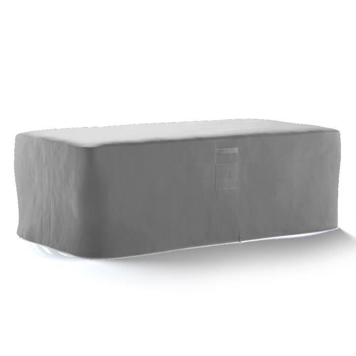 Housse rectangulaire pour table de jardin 180x170cm HBCOLLECTION Elite gris
