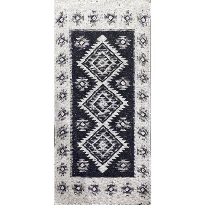 HOME DECO - Tapis Kilim Double Face - 140 x 200 cm - NOIR