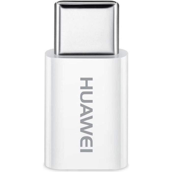 Original HUAWEI Adaptateur Micro USB femelle vers mâle de Type C
