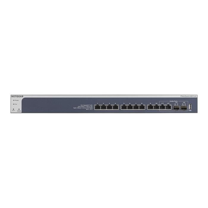 NETGEAR Smart Switch ProSAFE XS712T - Economique pour le coeur de réseau ou pour les baies de Serveurs