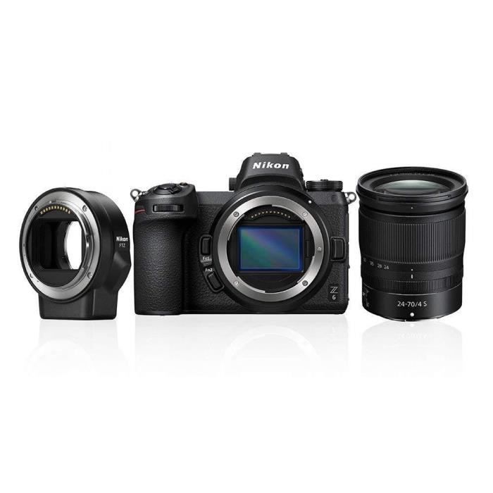 Nikon Hybride Z6 avec Objectif Z 24-70 mm f/4 S/FTZ Bague d'adaptation