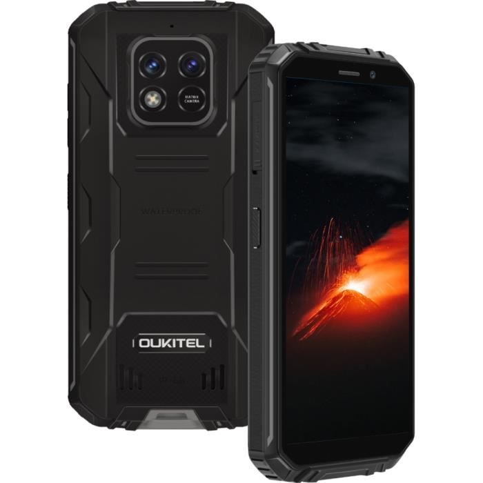 Smartphone OUKITEL WP18 Batterie 12500mAh Android 11 Écran 5.9 pouce HD+ 4Go 32Go Caméra 13MP Téléphone Double SIM - Noir