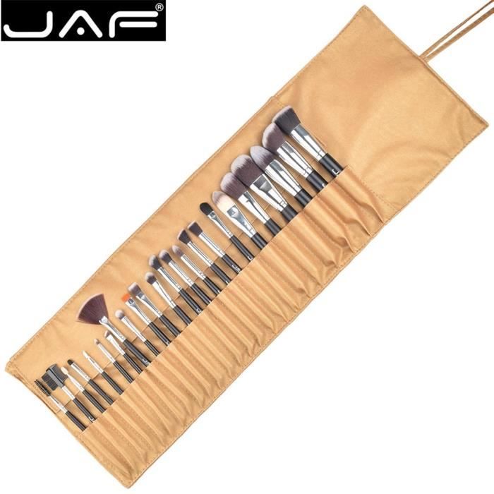 Jaf J2404Yc-B 24Pcs Pinceau de Maquillage Professionnel Outil de Maquillage de Fond de Teint pour Les Yeux, Noir