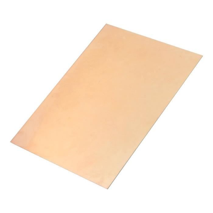 30cm x 20cm Plaque de cuivre plaquee plaquee d'un cote