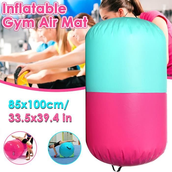 TEMPSA Tapis Gonflable Rouleau Gymnastique Yoga PVC 100x85cm Facile À Transporter ET Excellente Étanchéité À L'air