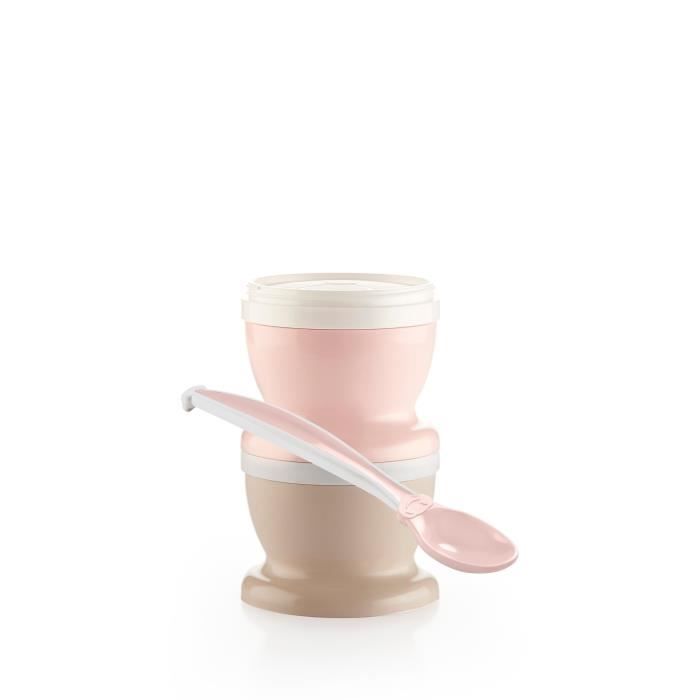 THERMOBABY 2 PETITS POTS POUR NOURRITURE Rose Poudr‚