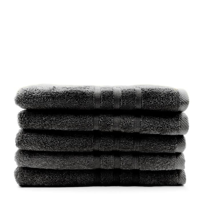 TODAY Lot de 5 Draps de bain Canon de fusil - 70 x 130 cm - 100% coton TODAY