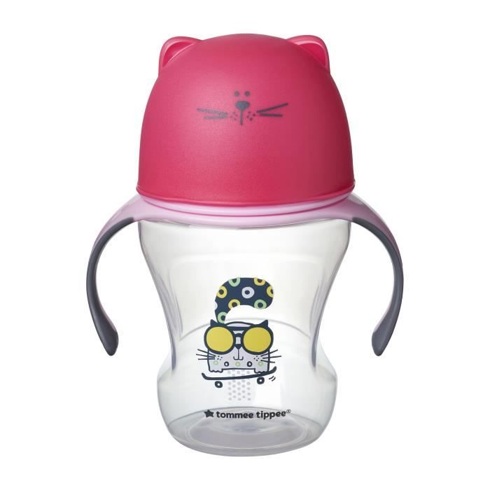 TOMMEE TIPPEE Tasse de transition 230 ml déco rose